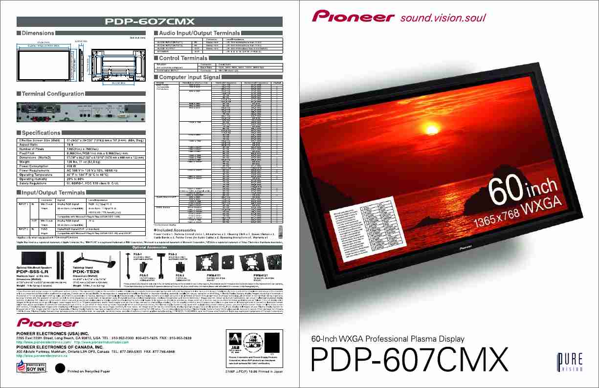 Pioneer Flat Panel Television PDP 607CMX-page_pdf
